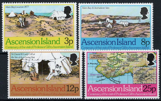 ZAYIX Ascension 225-228 MNH Maps Astronomer Prof. David Gill 021423S73