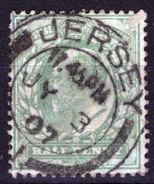 Great Britain 127 used Edward VII with 1907 Jersey Postmark 032723S93