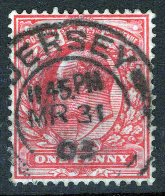 ZAYIX Great Britain 128 used Edward VII with 1903 Jersey Postmark 032723S94