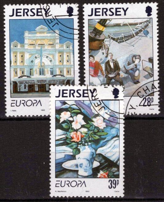 ZAYIX Great Britain - Jersey 631-633 used Europa / CEPT Art 033023S09