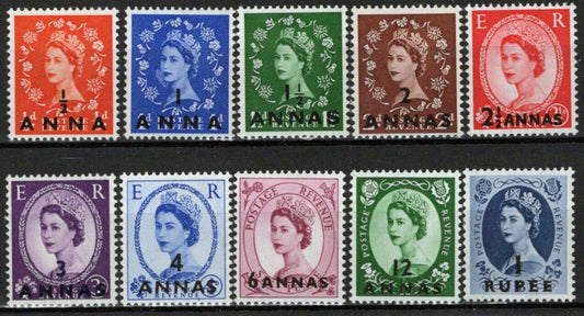 ZAYIX 1952-1954 Oman 42-51 VLH Surcharged with New Values on UK 021823S166