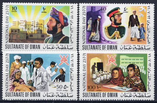 ZAYIX 1971 Oman 134-137 MNH National Day Science Industry 032723S61