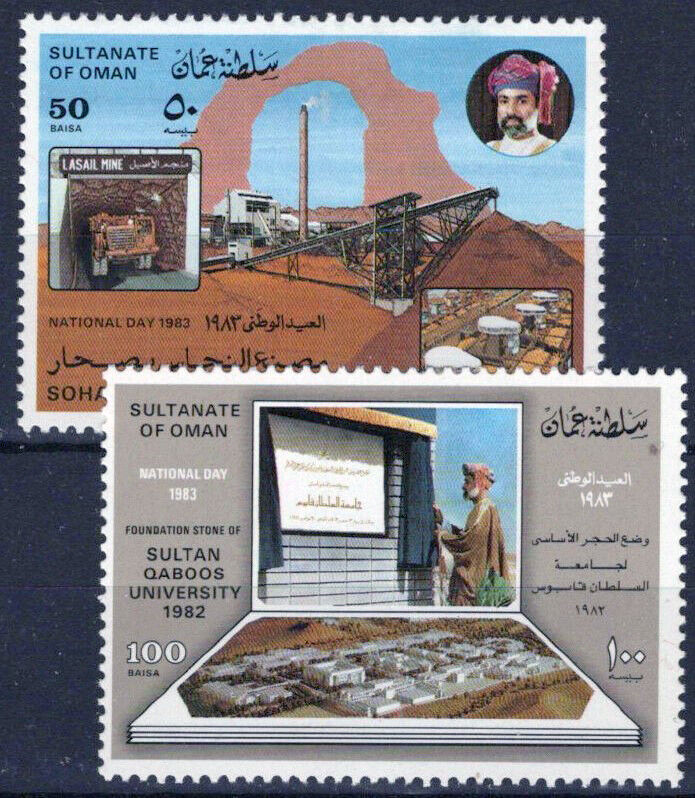 ZAYIX 1983 Oman 250-251 MNH National Day - Industry 032723S71
