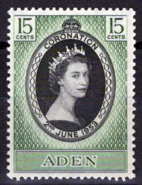 1953 Aden 47 MNH Coronation of Elizabeth II Royalty 033023S151