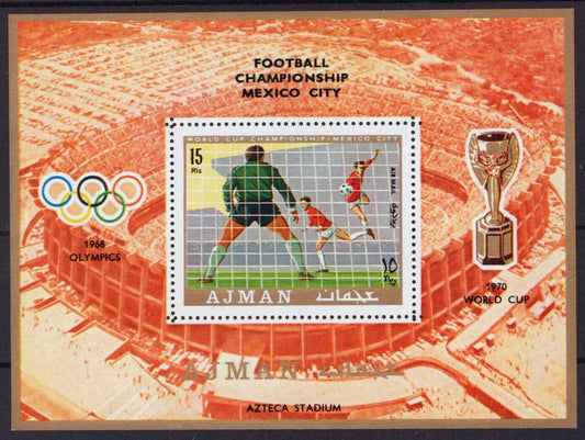 ZAYIX Ajman Block 189 A MNH Sports Olympics Football Championship 030523SM64