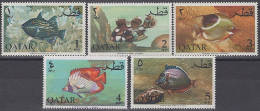 ZAYIX Qatar 69-73 MNH Various Fish - Marine Life 111422-S18M