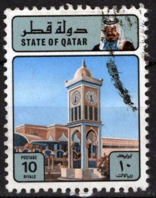 ZAYIX Qatar 627 Used Hoda Clock Tower Architecture 032323S54