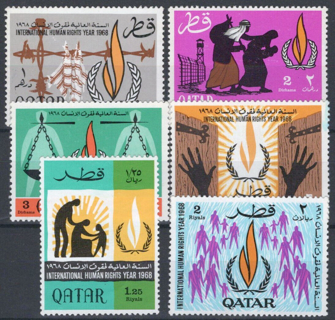 ZAYIX Qatar 128-133 MH Human Rights Refugee Family Concentration Camp 031023S174