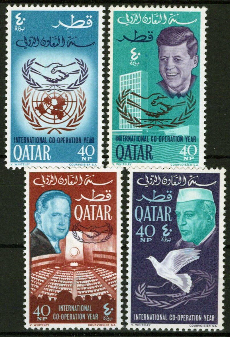 ZAYIX Qatar 100-100C MH John F. Kennedy UN Headquarters Dove Hands 031023S168