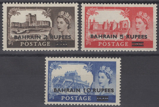 ZAYIX Bahrain 96-98 VLH overprint & surcharge Great Britain 309-311 041322S112