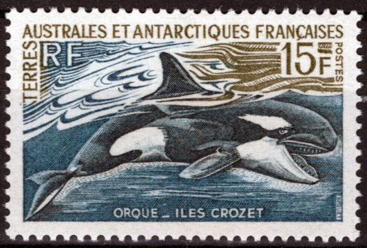 FSAT TAAF 27A MNH Killer Whale Orca Marine Life Animals ZAYIX FSA-S0038M