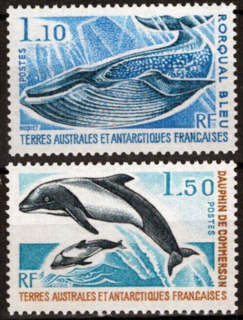 ZAYIX FSAT TAAF 67-68 MNH Marine Life Fish Dolphins Whale Antarctic 060823S41M