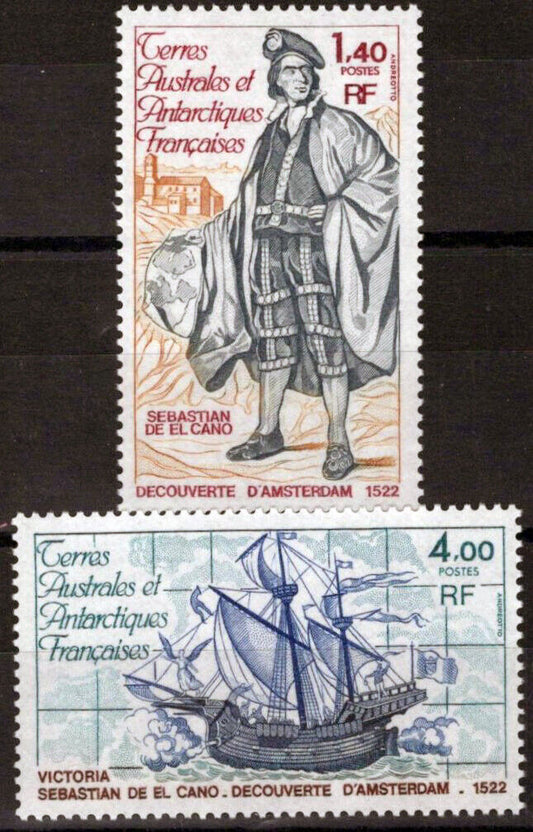 ZAYIX FSAT TAAF 87-88 MNH Sabastian de el Cano Explorer Ships 060823S56