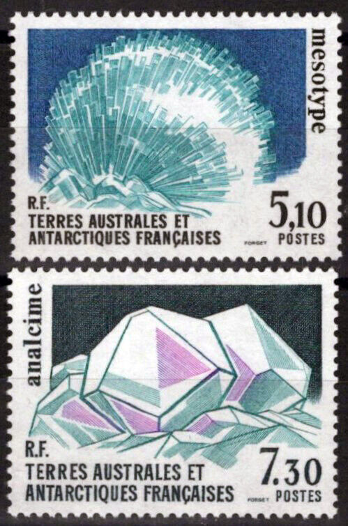 ZAYIX FSAT TAAF 146-147 MNH Minerals Geology Polar Antarctic 060823S81M