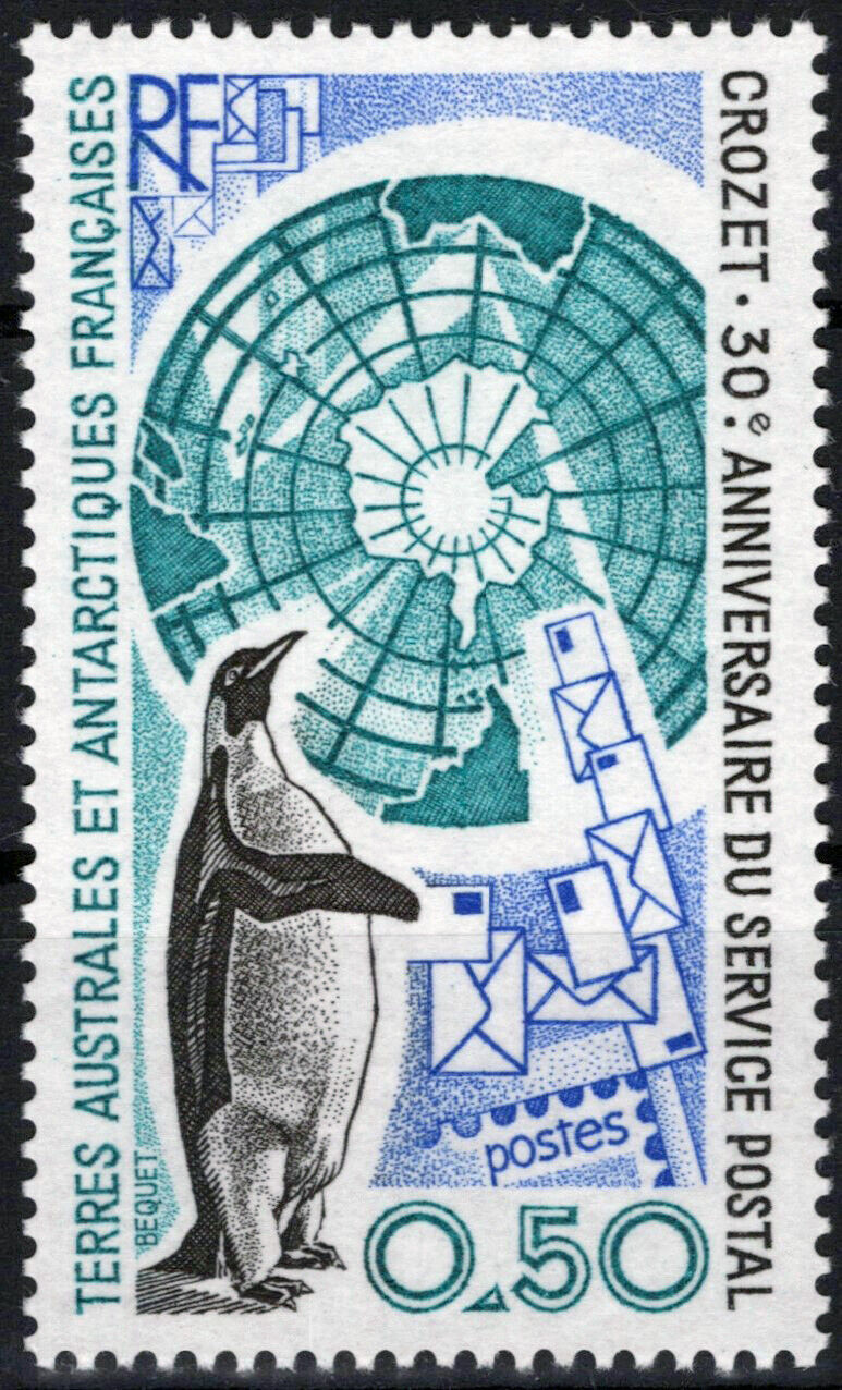 ZAYIX FSAT TAAF 158 MNH Marine Life Penguins Letters Birds Polar 060823S88
