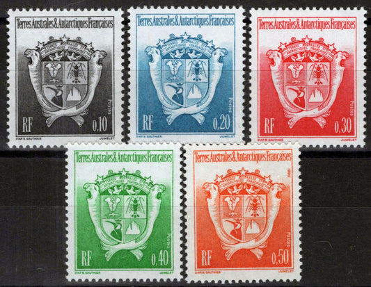 ZAYIX FSAT TAAF 173-177 MNH Coat of Arms Polar Antarctic 060823S100
