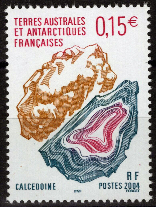 ZAYIX FSAT TAAF 330 MNH Minerals Chalcedony Mineralogy Antarctic 060823S187M