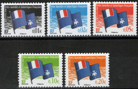 ZAYIX FSAT TAAF 391-395 MNH Flags National Emblems Polar Antarctic 061923S24