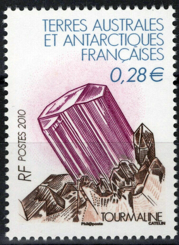 FSAT TAAF 422 MNH Minerals Tourmaline Mineralogy Antarctic 061923S41