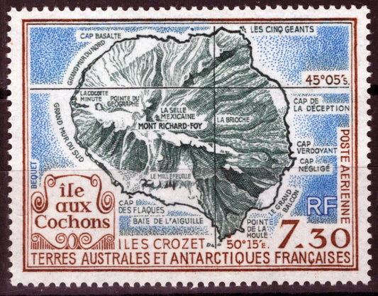 ZAYIX FSAT TAAF C109 MNH Air Post Isle of Pigs Maps Antarctic Polar 061923S100