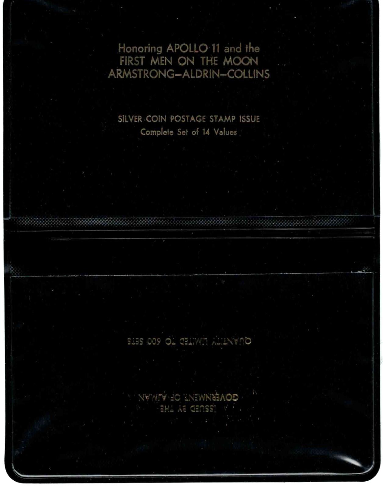 ZAYIX Ajman 474-487 MNH Silver Foil Coin Space Astronauts Eagle 080323SM17