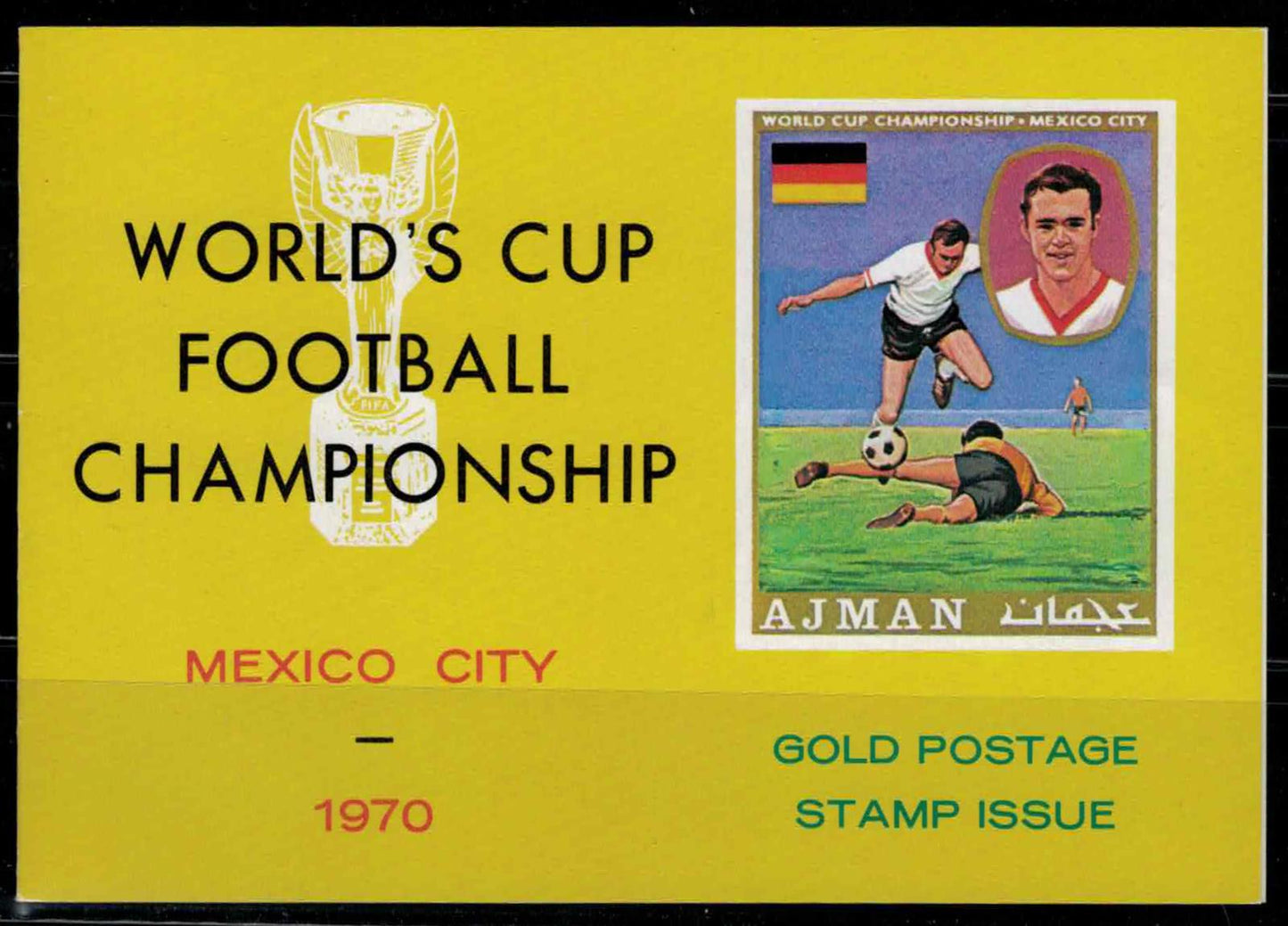 ZAYIX Ajman 568 A, B MNH Gold Foil World's Cup Football Championship 080323SM24