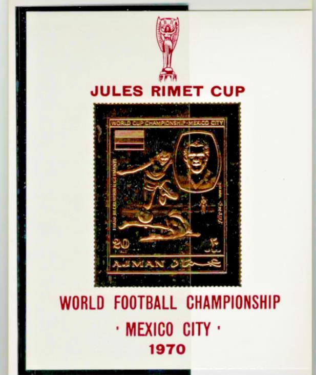 ZAYIX Ajman 194 MNH Gold Foil World's Cup Football Championship 080323SM25