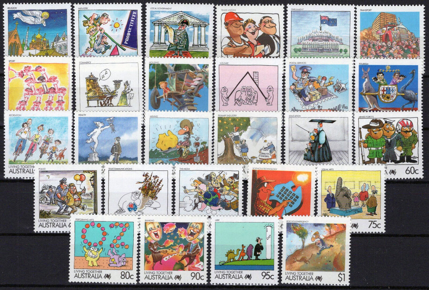 ZAYIX Australia 1053-1078 MNH Cartoon Definitives 071423S179