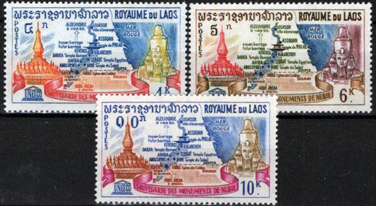 ZAYIX Laos 89-91 MNH UNESCO Temples Historic Monuments 071823S206