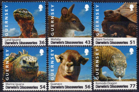 Guernsey 1022-1027 MNH Animals Iguana Komodo Dragons 090823S23M