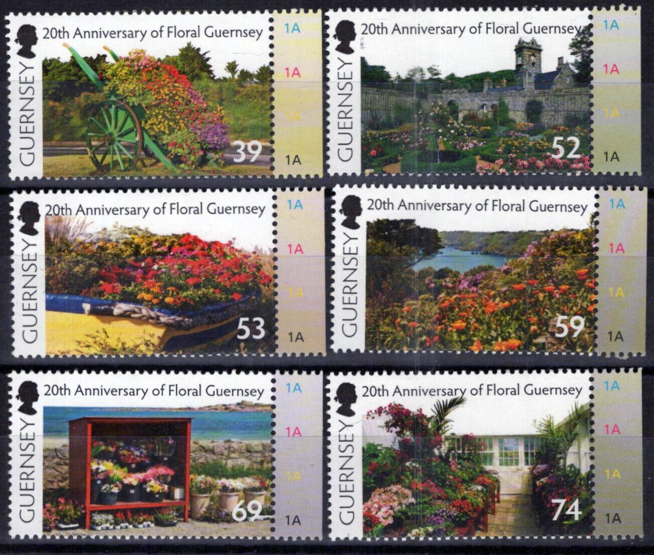 ZAYIX Guernsey 1179-1184 MNH Flowers Plants Nature 080323SM84M