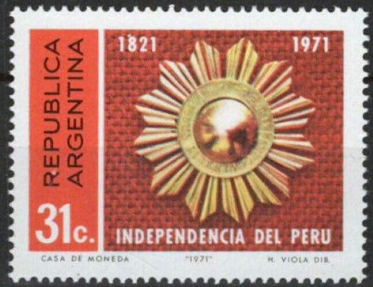 ZAYIX Argentina 960 MNH Peruvian Order of Sun 090823S41M