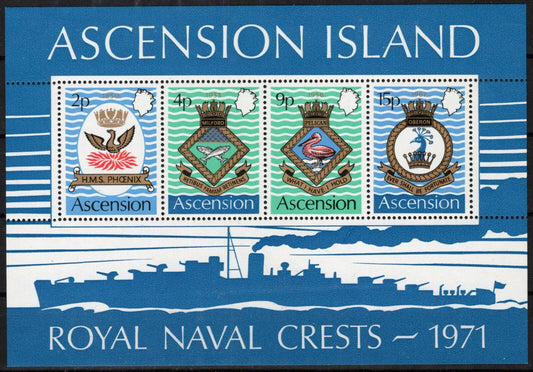 ZAYIX Ascension Island 155a MNH Coat of Arms Royal Navy Birds 090223SM20M