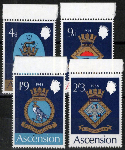 ZAYIX Ascension Island 126-129 MNH Coat of Arms Royal Navy 090823S44M