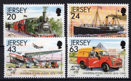 ZAYIX Jersey 884-887 MNH Mail Transportation Trains Ships UPU 0920223SM13M