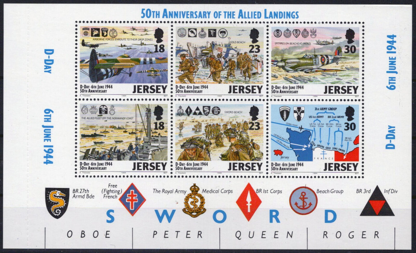 ZAYIX Jersey 675b MNH Bklt Pane D-Day Military War Aviation Ships 0920223SM02M