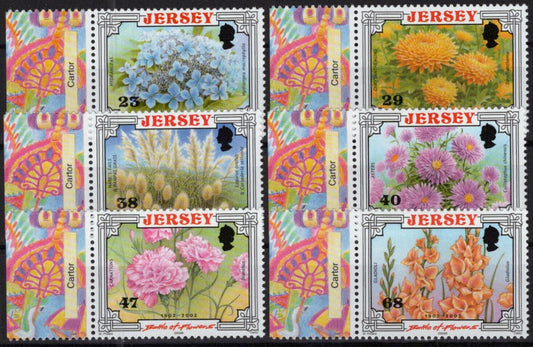 ZAYIX Jersey 1042-1047 MNH Battle of Flowers Nature Plants 092023SM37M