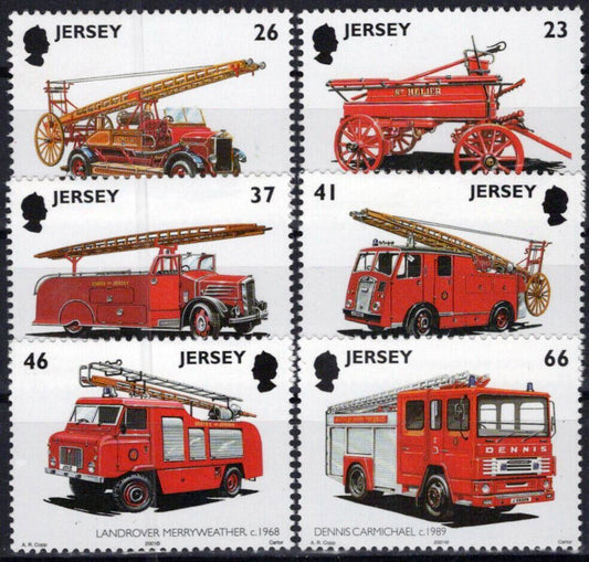 ZAYIX Jersey 1005-1010 MNH Fire Engines Vehicles 092023SM32M