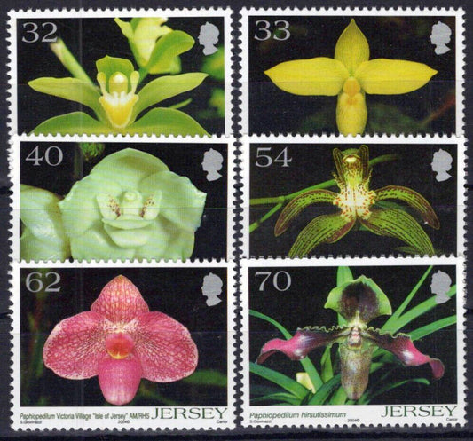 ZAYIX Jersey 1123-1128 MNH Orchids Flowers Nature Plants 092023SM44M