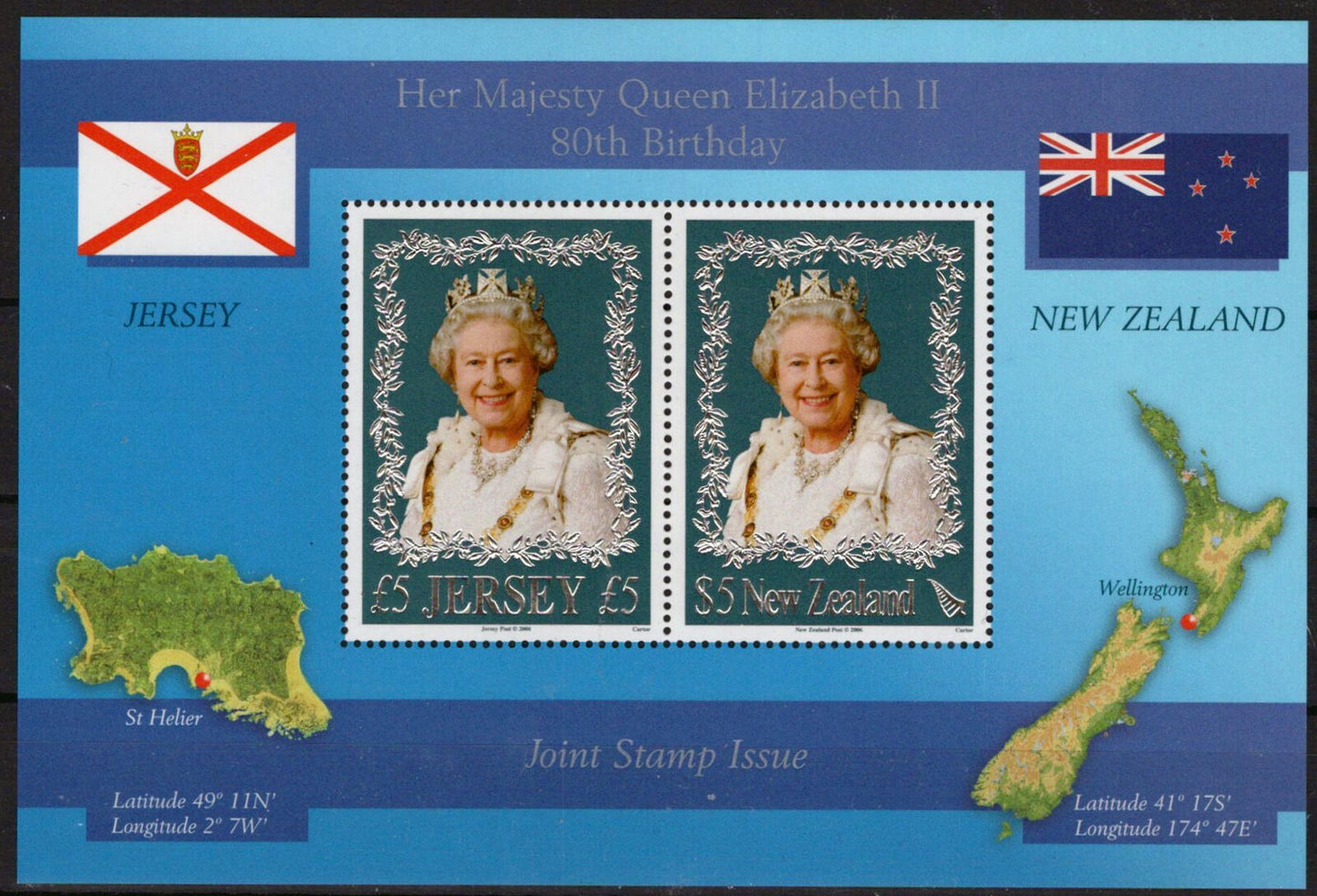 ZAYIX Jersey 1215b MNH Queen Elizabeth II Birthday New Zealand  092023SM57M