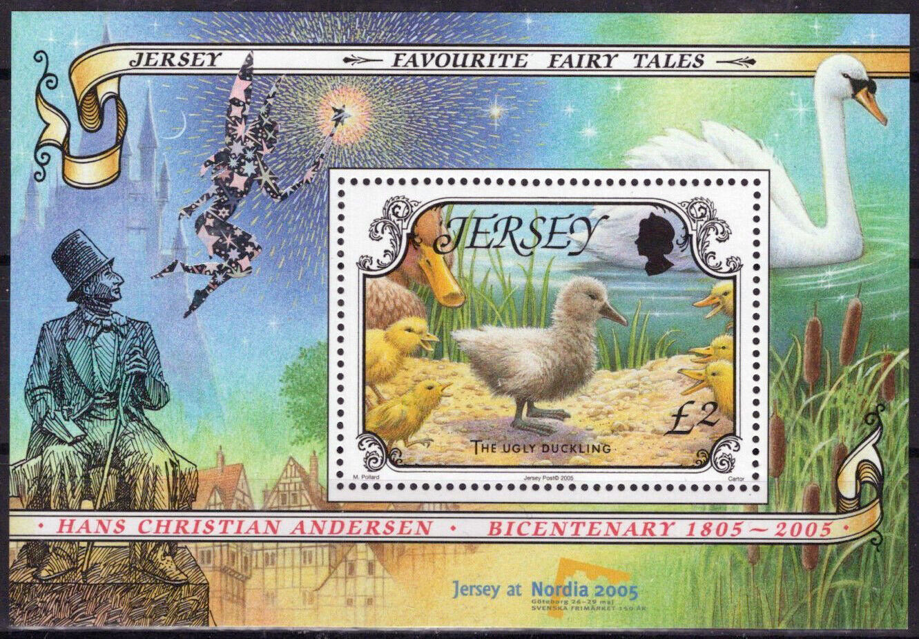 ZAYIX Jersey 1161a MNH Fairy Tales The Ugly Duckling Nordia Emblem 092023SM50M