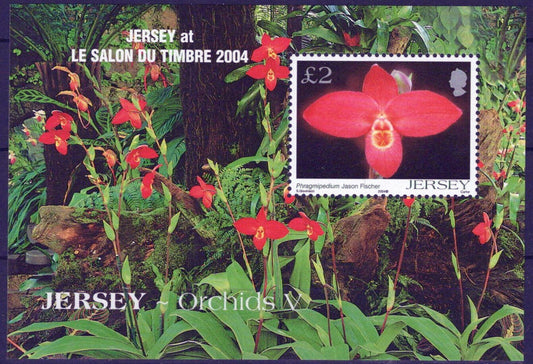 ZAYIX Jersey 1129b MNH Orchids Flowers Plants Marginal Inscription 092023SM46M