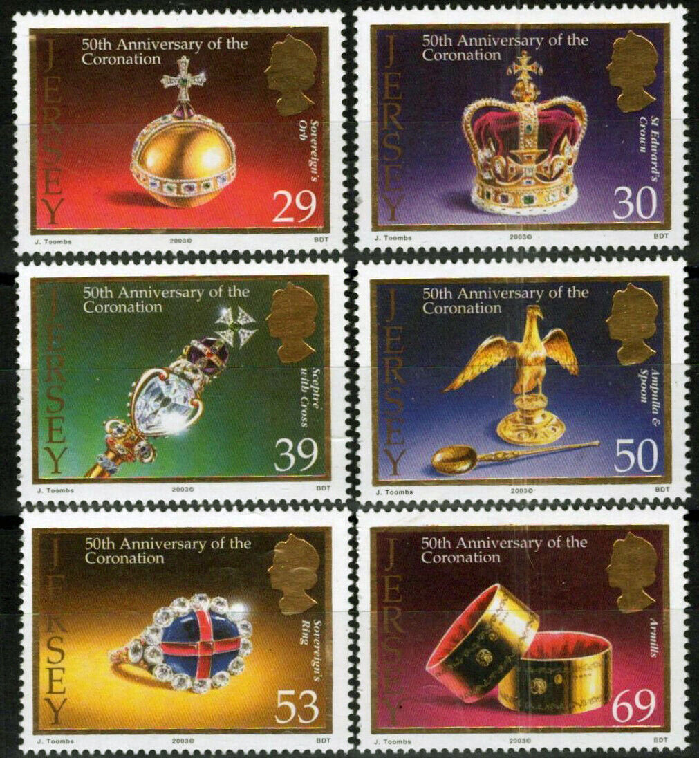 ZAYIX Jersey 1085-1090 MNH Coronation Queen Elizabeth II 092023S33M