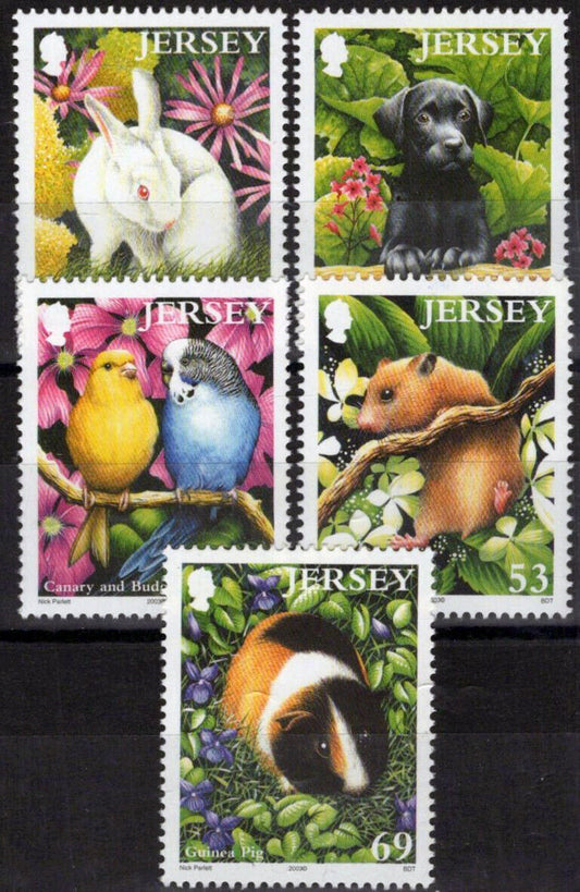 ZAYIX Jersey 1093-1097 MNH Pets Animals Birds Dogs 092023S34M