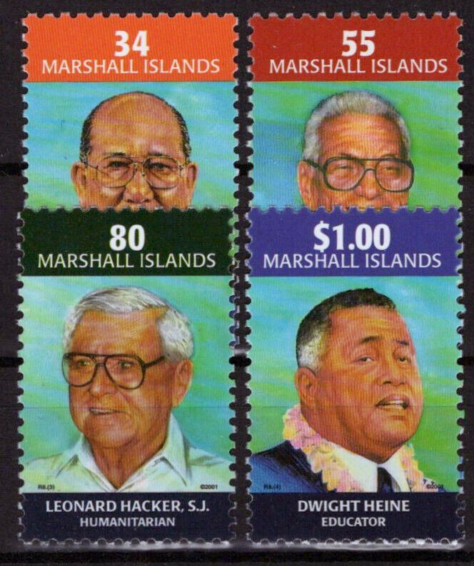 ZAYIX Marshall Islands 772-775 MNH Famous People Pres. Amata Kabua 090223SM32M