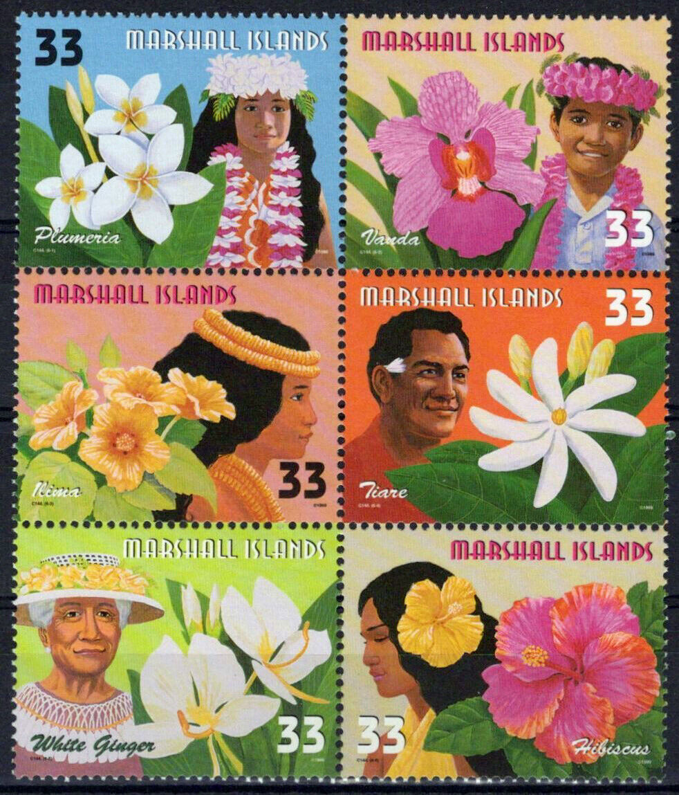 ZAYIX Marshall Islands 701 MNH Flowers Plants Hibiscus Plumeria 090223SM35M