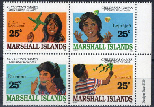 Marshall Islands 369a MNH Children's Games Zayix Stamps 092023S76M