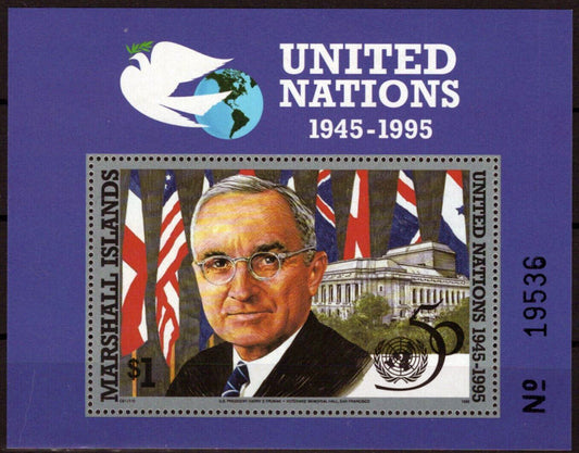 Marshall Islands 563 MNH UN Emblem Pres. Harry S Truman ZAYIX 090223SM51