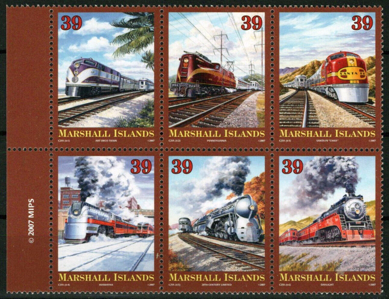 Marshall Islands 891 MNH Trains Railroad Transportation ZAYIX 090223SM58M