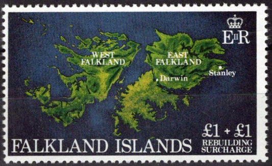 ZAYIX Falkland Islands B1 MNH Semi-Postal Maps Argentina Military 051023SM51M